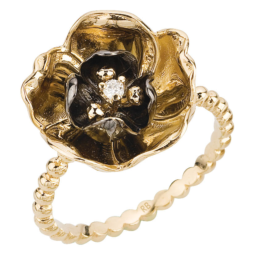 Кольцо, золото, бриллиант, GLHR0015-00